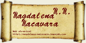 Magdalena Macavara vizit kartica